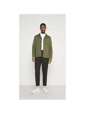 𝅺BNWOT Selected Homme Mens Button Green Shirt "Hybrid Blazer" Jacket New